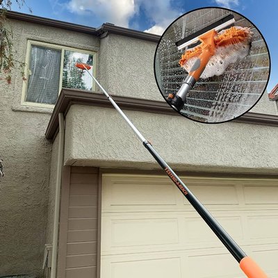 Telescopic window cleaning pole